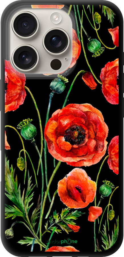 TPU чехол Нарисованные маки для Apple iPhone 16 Pro - 4278b-3708 изображение 