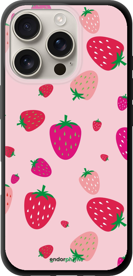 TPU чехол Клубнички для Apple iPhone 16 Pro - 4332b-3708 изображение 