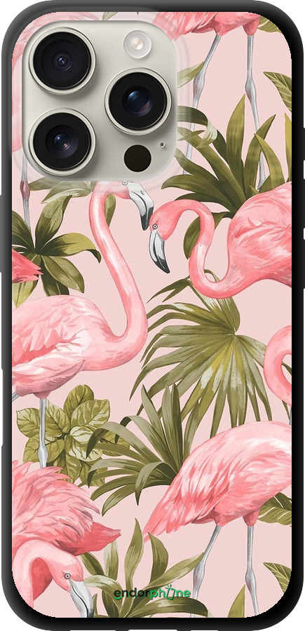 TPU чехол фламинго 2 для Apple iPhone 16 Pro - 4360b-3708 изображение 