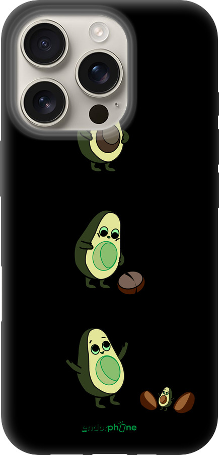 TPU чехол Авокадо 1 для Apple iPhone 16 Pro - 4857b-3708 изображение 