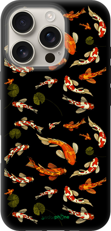 TPU чехол Рыбы Кои для Apple iPhone 16 Pro - 5535b-3708 изображение 