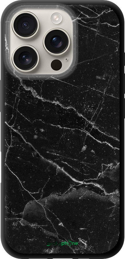 TPU чехол Чорний мармур v2 для Apple iPhone 16 Pro - 5568b-3708 изображение 