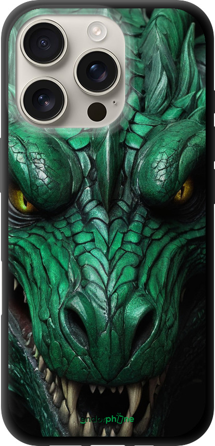 TPU чехол Зелёный дракон v2 для Apple iPhone 16 Pro - 5817b-3708 изображение 