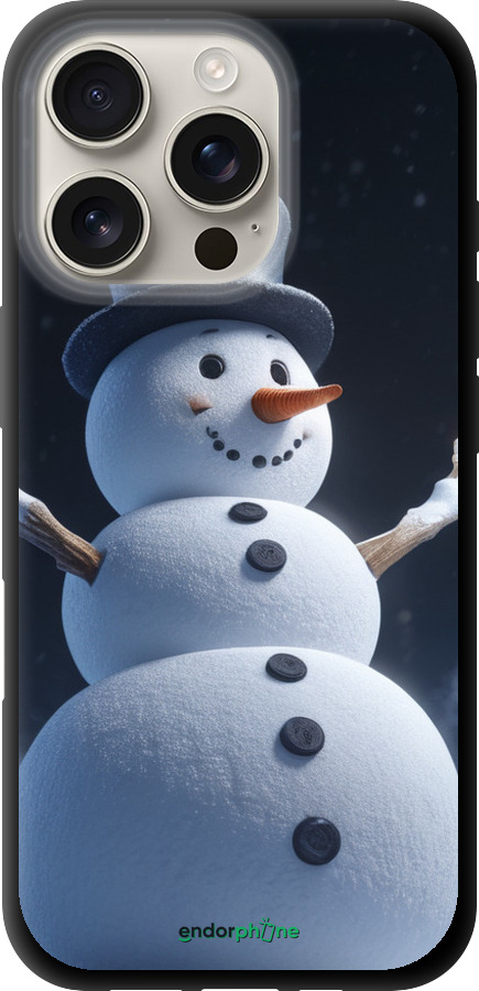 TPU чехол Сніговик для Apple iPhone 16 Pro - 5826b-3708 изображение 