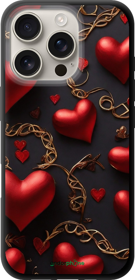 TPU чехол Сердечки для Apple iPhone 16 Pro - 5831b-3708 изображение 