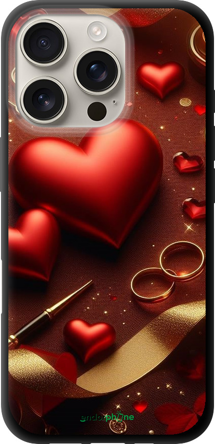 TPU чехол Сердечки v3 для Apple iPhone 16 Pro - 5833b-3708 изображение 