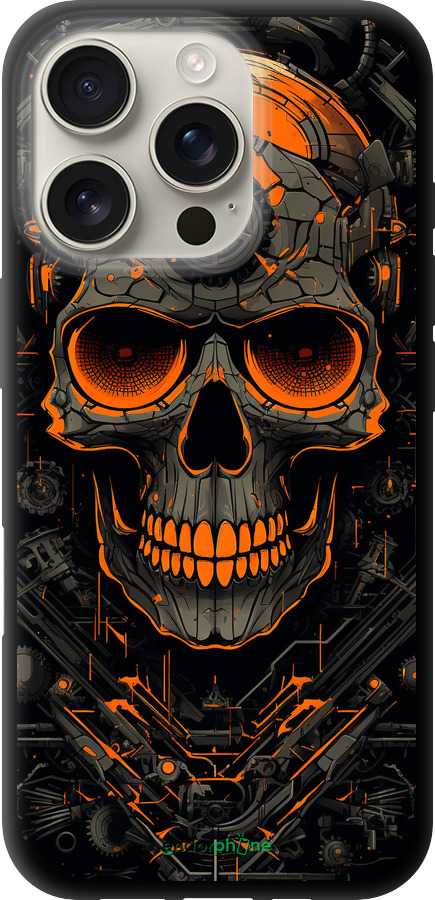 TPU чехол Череп для Apple iPhone 16 Pro - 5952b-3708 изображение 