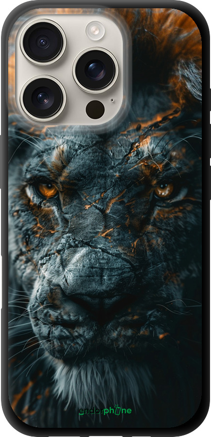 TPU чехол Полум'яний лев для Apple iPhone 16 Pro - 6153b-3708 изображение 