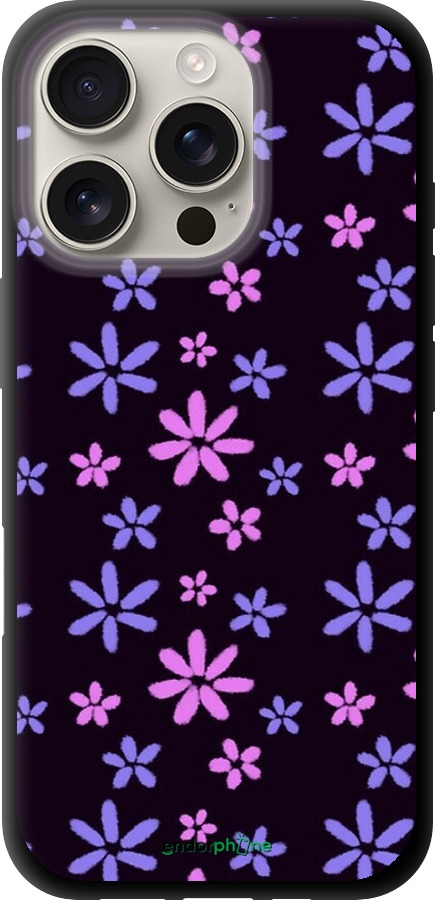 TPU чехол с  цветами для Apple iPhone 16 Pro - 6258b-3708 изображение 