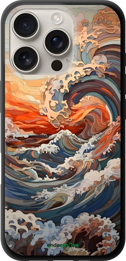 TPU чехол Арт волны для Apple iPhone 16 Pro - 6324b-3708 изображение 
