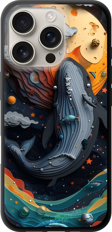 TPU чехол Кит в космосе для Apple iPhone 16 Pro - 6328b-3708 изображение 