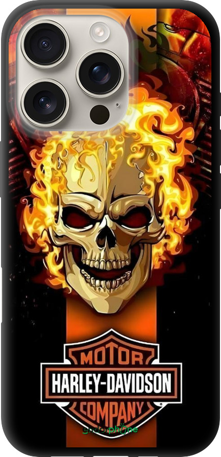 TPU чехол Харлей девидсон для Apple iPhone 16 Pro - 6370b-3708 изображение 