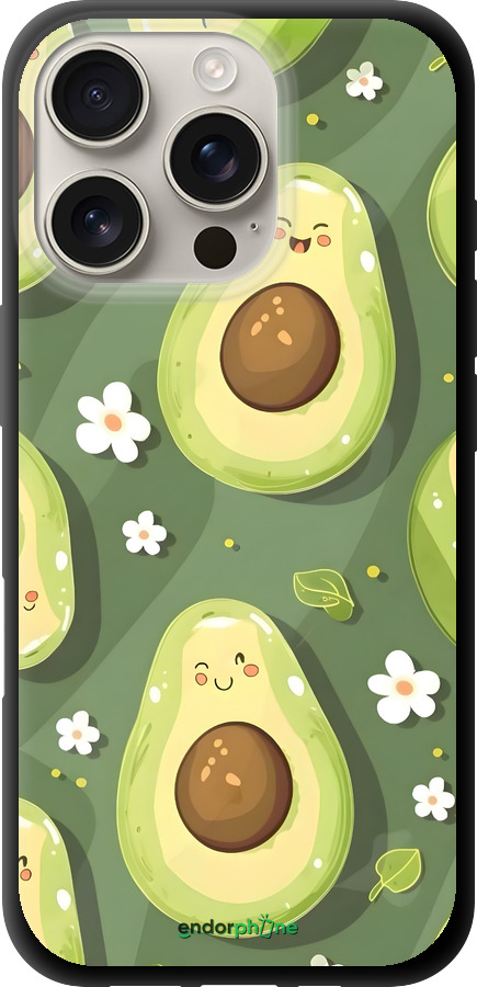 TPU чехол Авокадо для Apple iPhone 16 Pro - 6380b-3708 изображение 