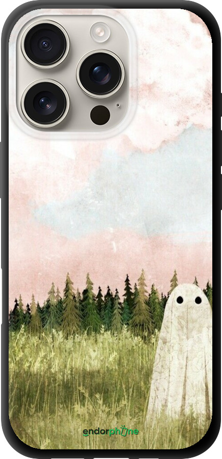 TPU чехол Привидение для Apple iPhone 16 Pro - 6401b-3708 изображение 