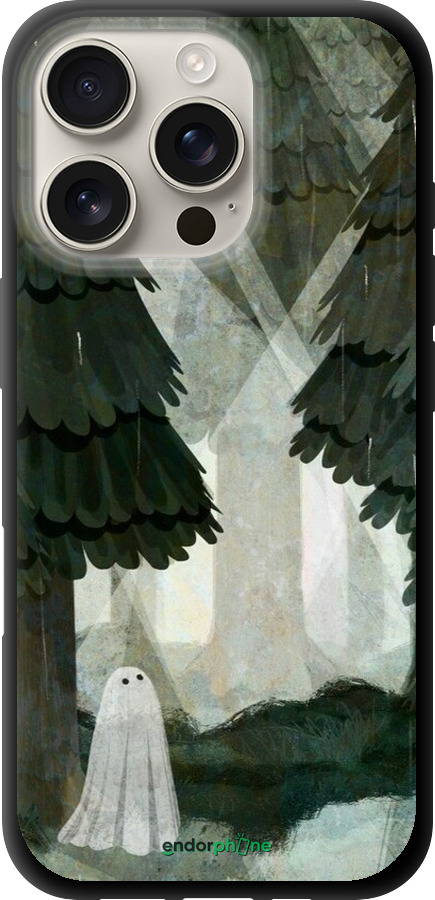 TPU чехол Із зображенням соснового лісу та привида для Apple iPhone 16 Pro - 6420b-3708 изображение 
