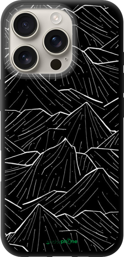 TPU чехол С изображением Темных гор для Apple iPhone 16 Pro - 6489b-3708 изображение 
