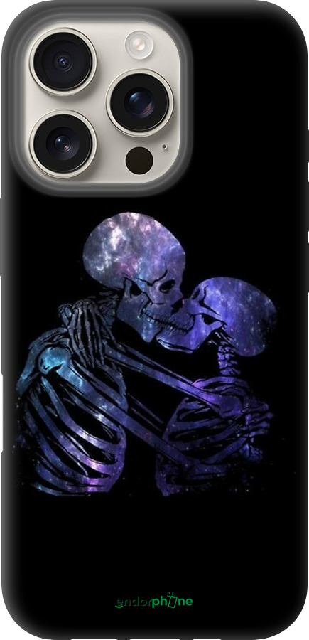 TPU чехол С изображением скелета для Apple iPhone 16 Pro - 6537b-3708 изображение 