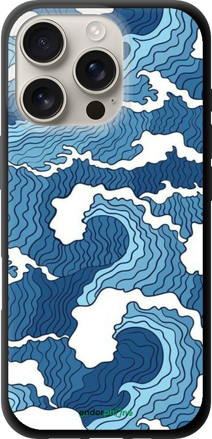 TPU чехол Абстрактный рисунок морских волн для Apple iPhone 16 Pro - 6538b-3708 изображение 