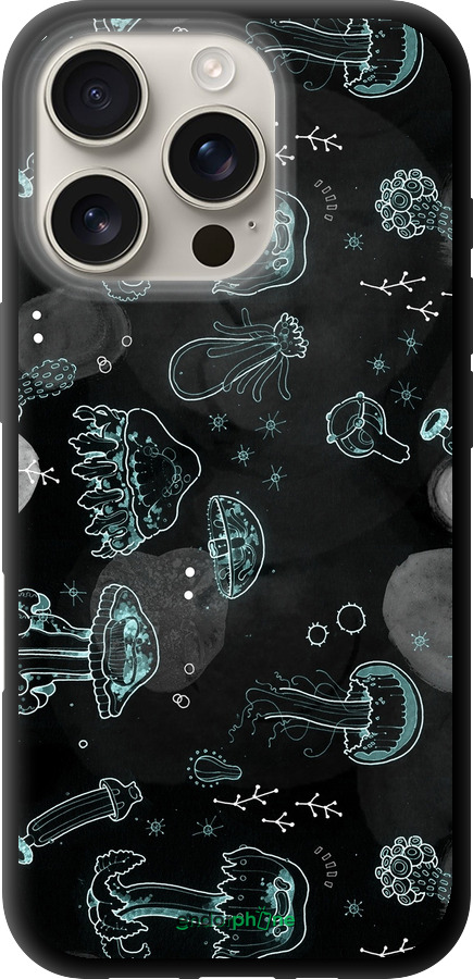 TPU чехол Медузы для Apple iPhone 16 Pro - 906b-3708 изображение 