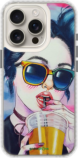 Чохол Bumper чехол Арт-дівчина в окулярах для Apple iPhone 16 Pro - 3994pc-3708 изображение 