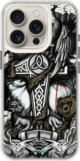 Чехол Bumper чехол Тату Викинг для Apple iPhone 16 Pro - 4098pc-3708 изображение 