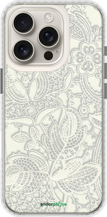 Чехол Bumper чехол Белое кружево для Apple iPhone 16 Pro - 4383pc-3708 изображение 