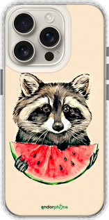 Чехол Bumper чехол Енотик с арбузом для Apple iPhone 16 Pro - 4605pc-3708 изображение 
