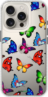 Чехол Bumper чехол Красочные мотыльки для Apple iPhone 16 Pro - 4761pc-3708 изображение 