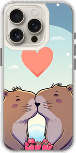 Чехол Bumper чехол Капибара любовь для Apple iPhone 16 Pro - 6027pc-3708 изображение 