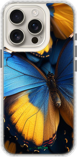 Чехол Bumper чехол Желто-голубые бабочки для Apple iPhone 16 Pro - 6046pc-3708 изображение 