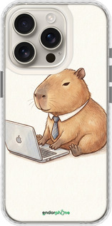 Чехол Bumper чехол Funny Capybara CEO Working для Apple iPhone 16 Pro - 6777pc-3708 изображение 