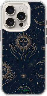 Чохол Bumper чехол Celestial Harmony: Sun & Moon Gold Mystic Pattern для Apple iPhone 16 Pro - 6778pc-3708 изображение 