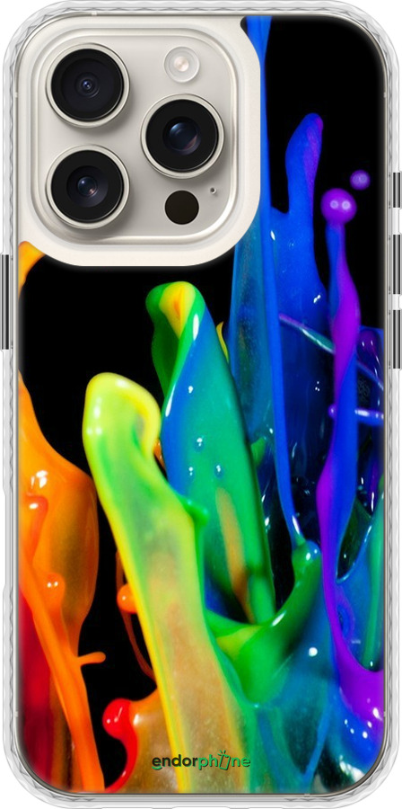 Чохол Bumper чехол Бризки фарби для Apple iPhone 16 Pro - 3957pc-3708 изображение 
