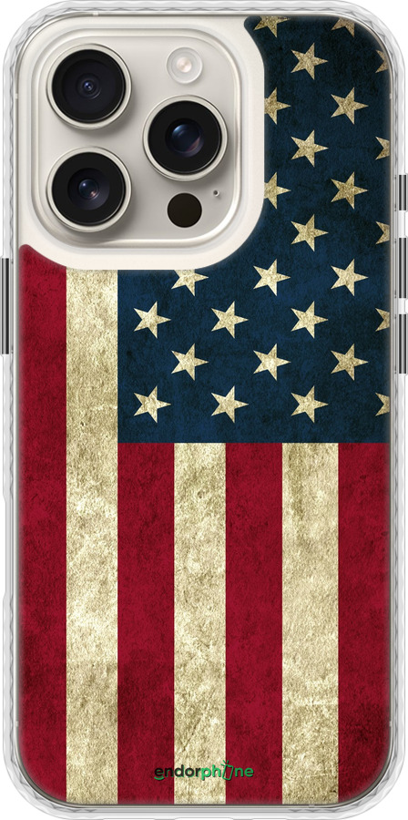 Чехол Bumper чехол Флаг США для Apple iPhone 16 Pro - 395pc-3708 изображение 