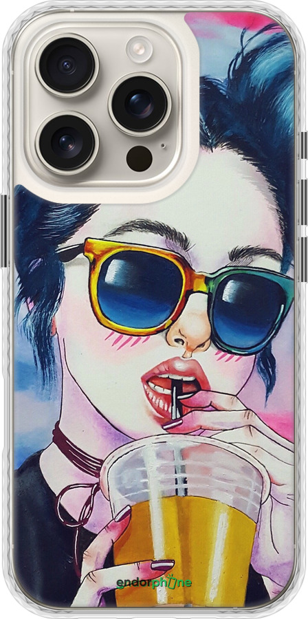 Чохол Bumper чехол Арт-дівчина в окулярах для Apple iPhone 16 Pro - 3994pc-3708 изображение 