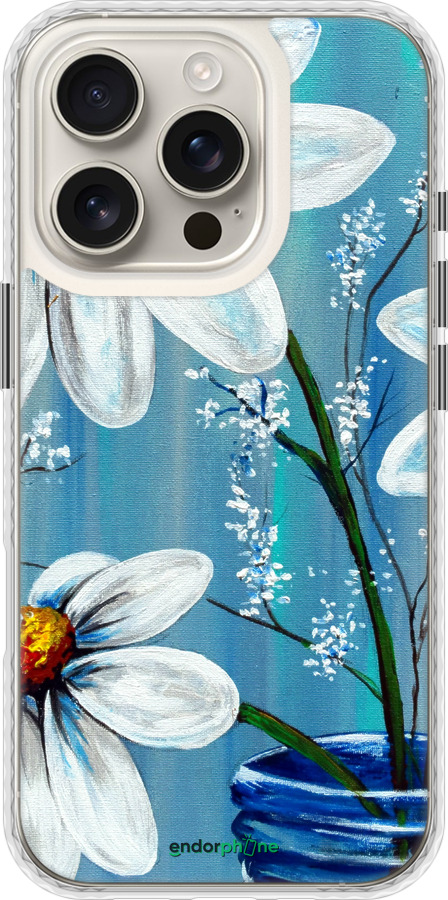 Чохол Bumper чехол Красиві арт-ромашки для Apple iPhone 16 Pro - 4031pc-3708 изображение 