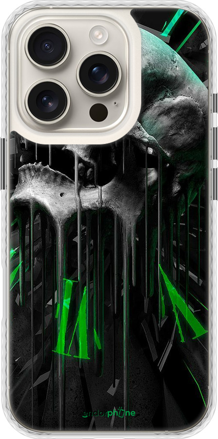 Чехол Bumper чехол Череп-часы для Apple iPhone 16 Pro - 4100pc-3708 изображение 