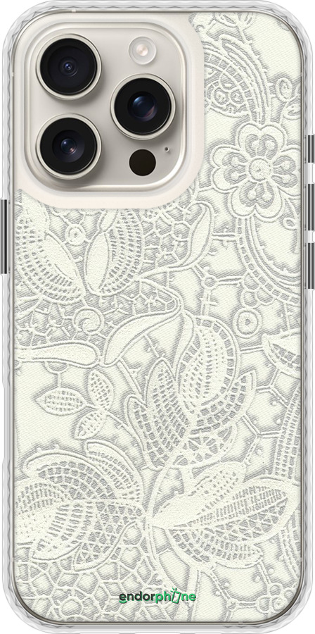 Чехол Bumper чехол Белое кружево для Apple iPhone 16 Pro - 4383pc-3708 изображение 