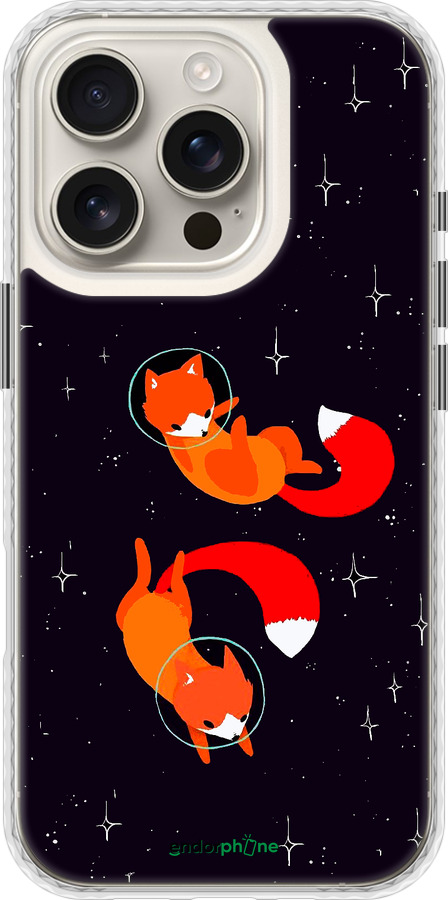 Чехол Bumper чехол Лисички в космосе для Apple iPhone 16 Pro - 4519pc-3708 изображение 