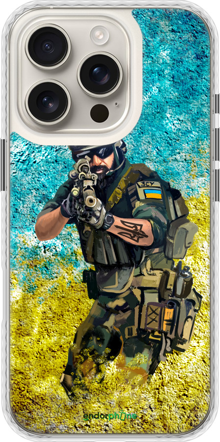 Чохол Bumper чехол Воїн ЗСУ для Apple iPhone 16 Pro - 5311pc-3708 изображение 