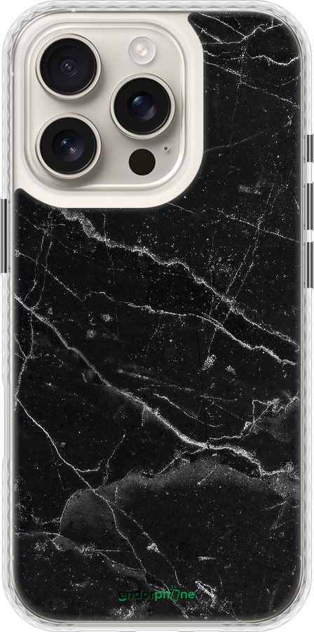 Чехол Bumper чехол Черный мрамор v2 для Apple iPhone 16 Pro - 5568pc-3708 изображение 