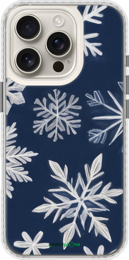 Чехол Bumper чехол Снежинки для Apple iPhone 16 Pro - 5821pc-3708 изображение 