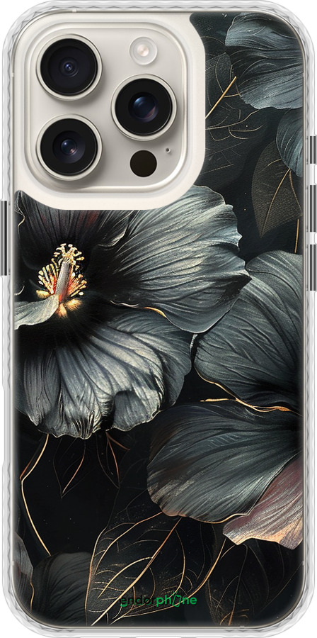Чехол Bumper чехол Черные цветы для Apple iPhone 16 Pro - 6031pc-3708 изображение 