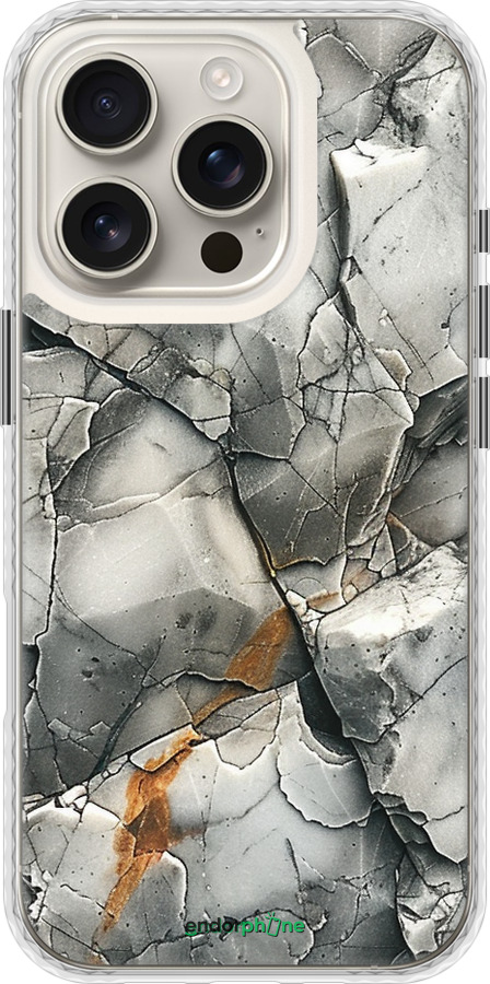 Чехол Bumper чехол Серый мрамор для Apple iPhone 16 Pro - 6041pc-3708 изображение 