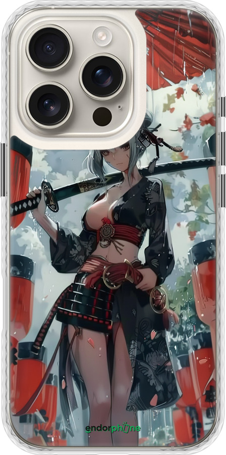 Чехол Bumper чехол Гейша-воин для Apple iPhone 16 Pro - 6124pc-3708 изображение 