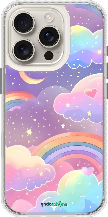 Чехол Bumper чехол Облака и радуга для Apple iPhone 16 Pro - 6312pc-3708 изображение 