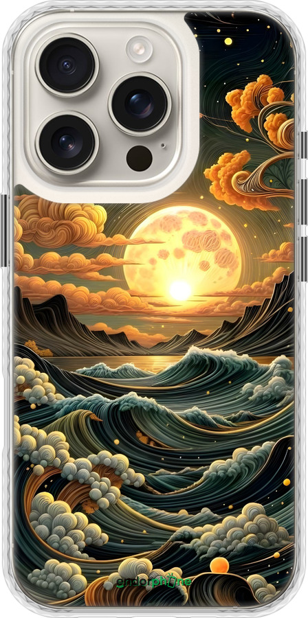 Чехол Bumper чехол Арт волны для Apple iPhone 16 Pro - 6332pc-3708 изображение 