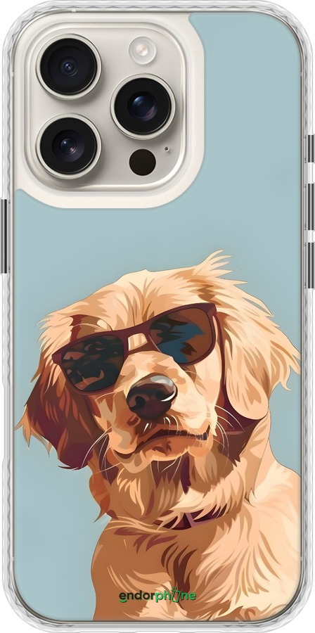 Чехол Bumper чехол Пес в очках для Apple iPhone 16 Pro - 6381pc-3708 изображение 
