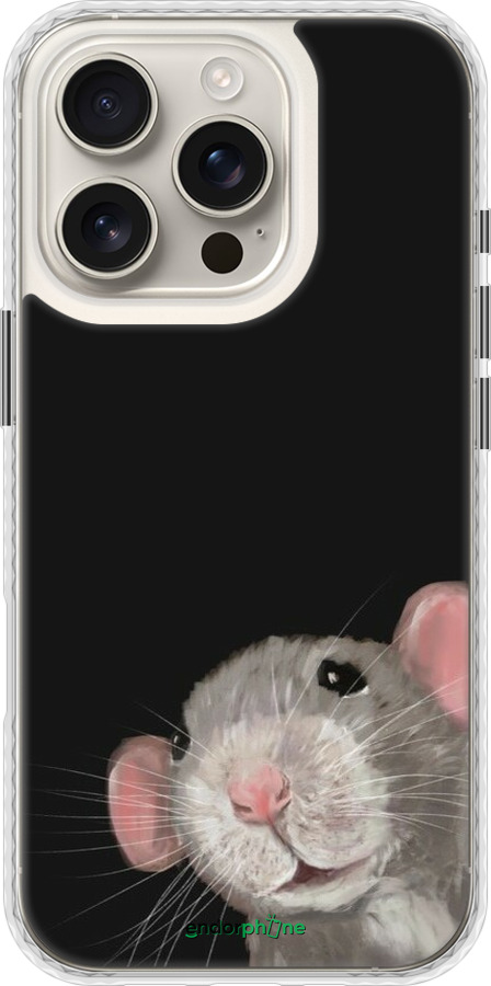 Чехол Bumper чехол The Peeking Rat для Apple iPhone 16 Pro - 6442pc-3708 изображение 