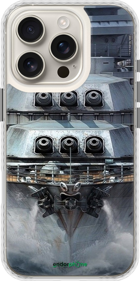 Чехол Bumper MagSafe чехол Линкор, world of tanks, wargaming, военный корабль для Apple iPhone 16 Pro - 6453pm-3708 изображение 